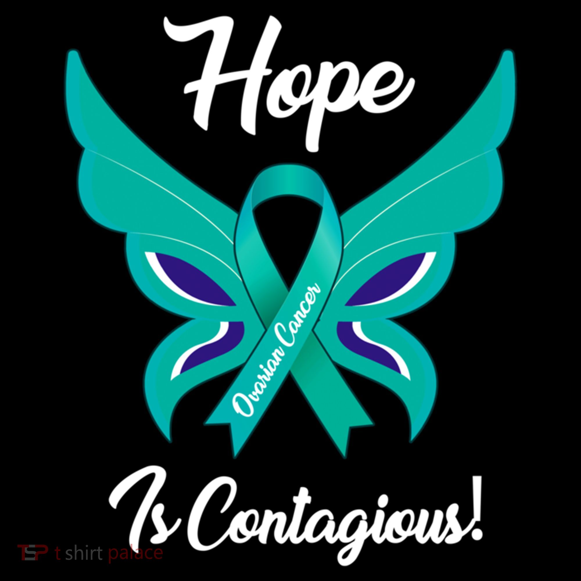 Ovarian Cancer Teal Ribbon Awareness Hope Butterfly Gift Coffee Mug