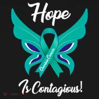 Ovarian Cancer Teal Ribbon Awareness Hope Butterfly Gift Women's Hoodie thumb 2