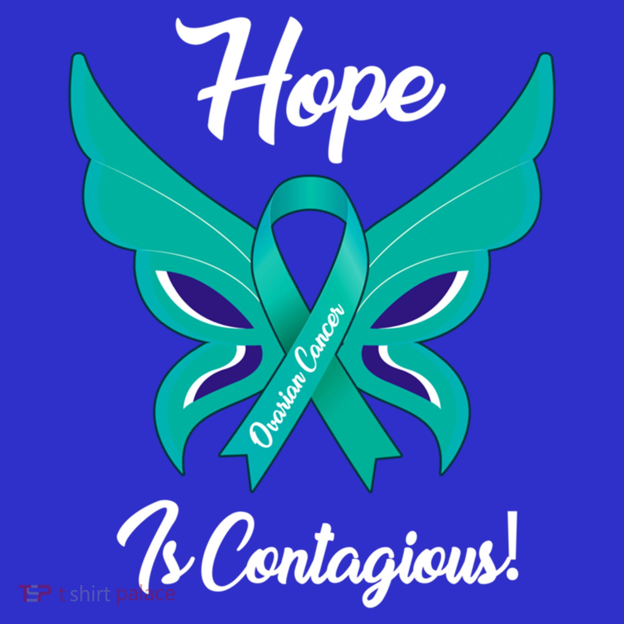 Ovarian Cancer Teal Ribbon Awareness Hope Butterfly Gift Long Sleeve Shirt