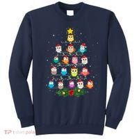 Owl Christmas Tree Lights Xmas Pajama Gifts For Owl Lovers Sweatshirt thumb 0