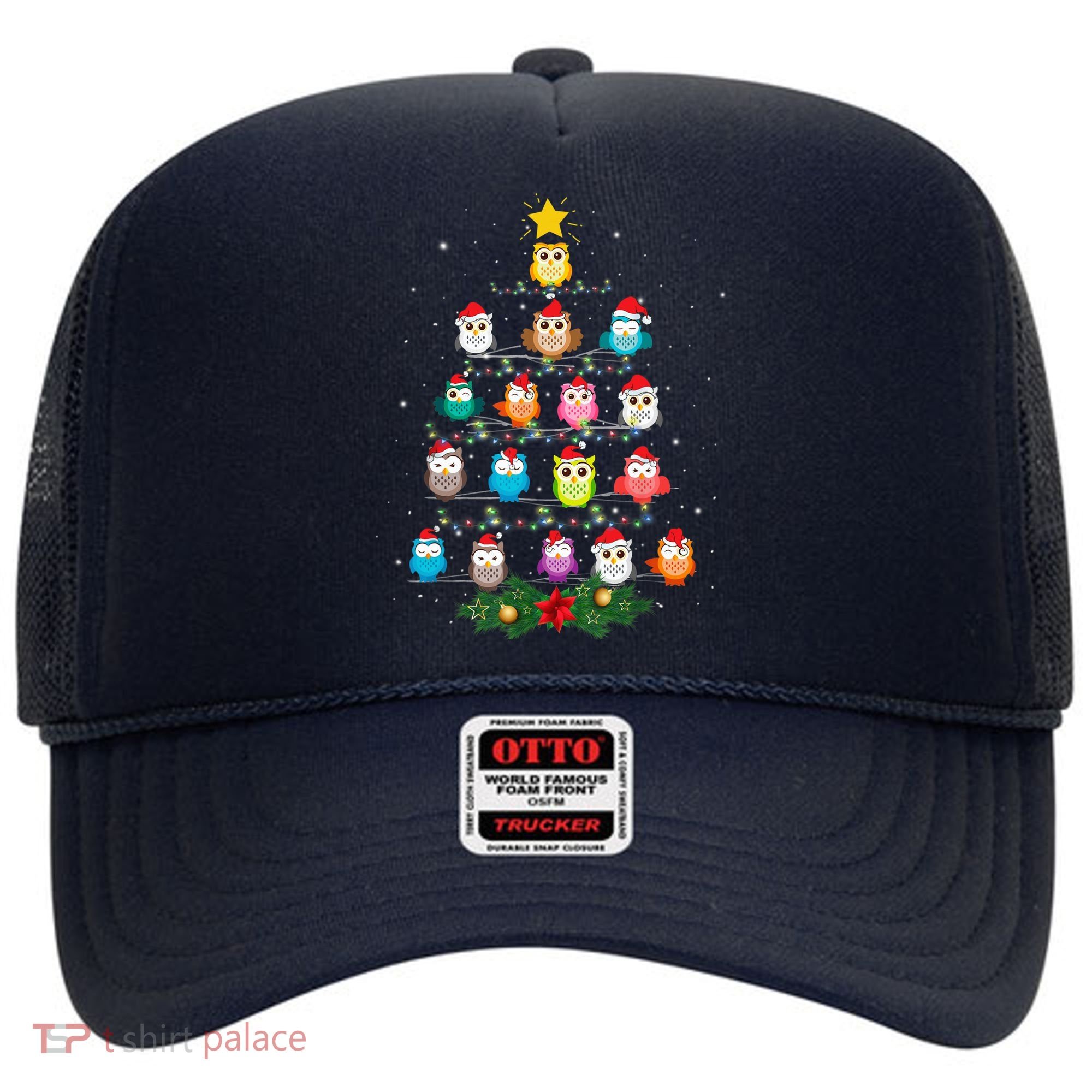 Owl Christmas Tree Lights Xmas Pajama Gifts For Owl Lovers Hat