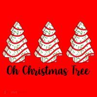 Oh Christmas Tree Holiday Cookie Santa Hat thumb 1