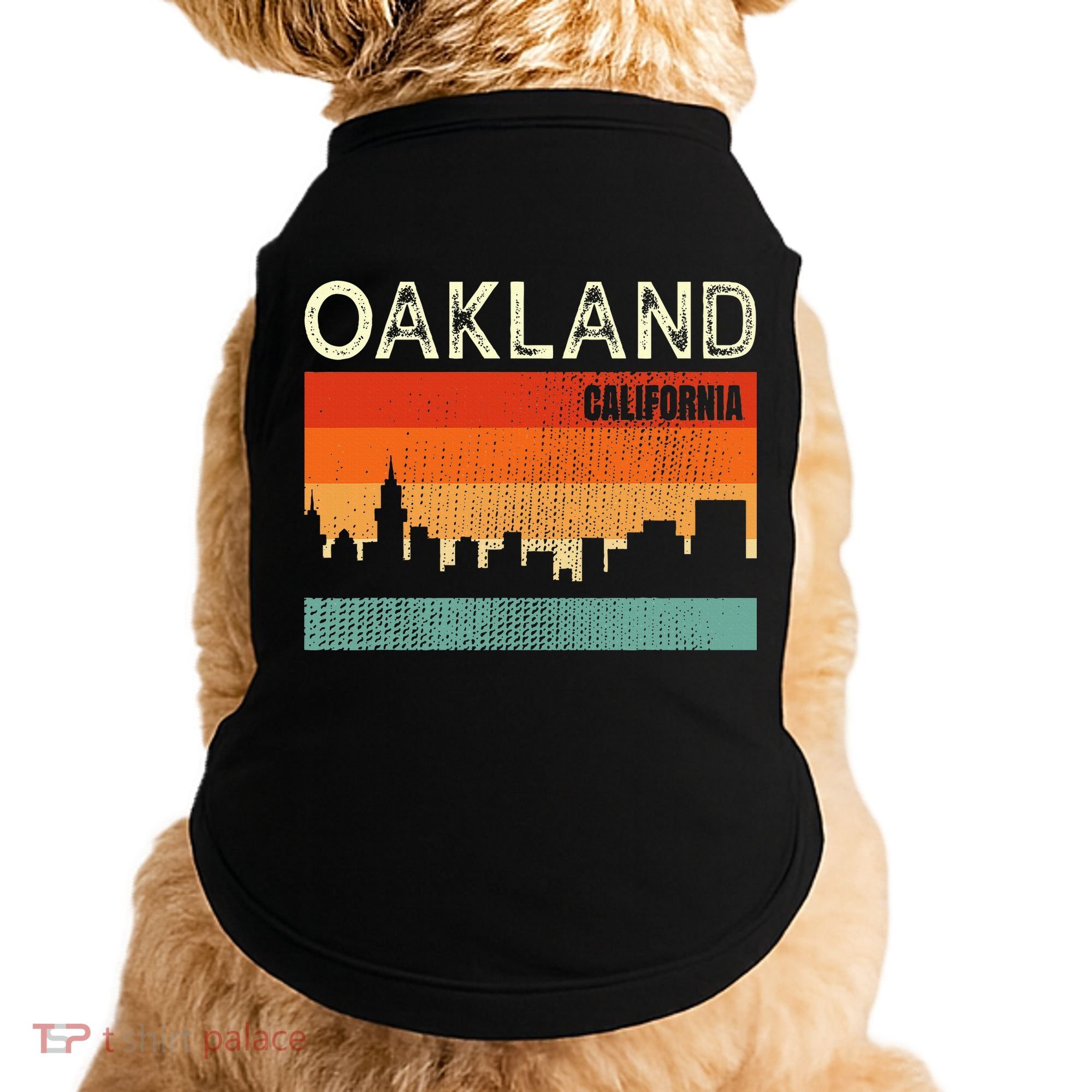 Oakland California Town Skyline Doggie Tank