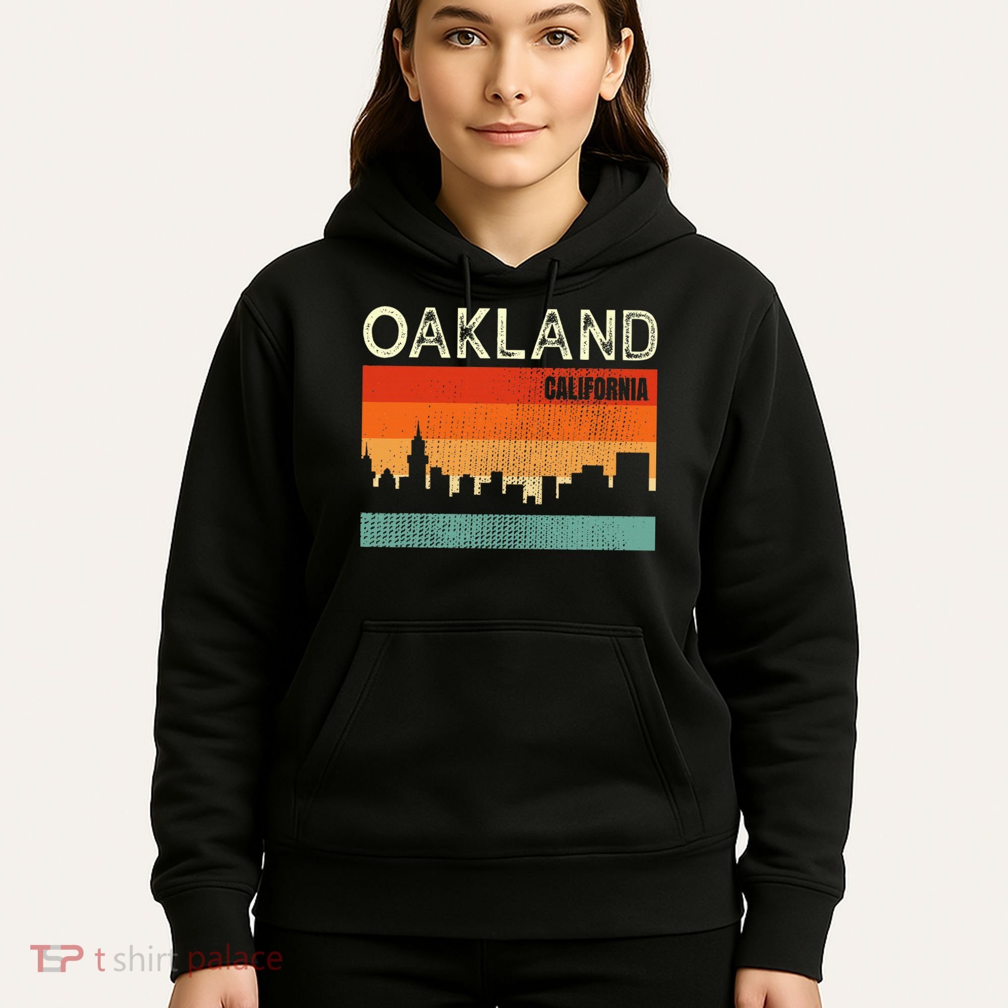 Oakland California Town Skyline Hoodie
