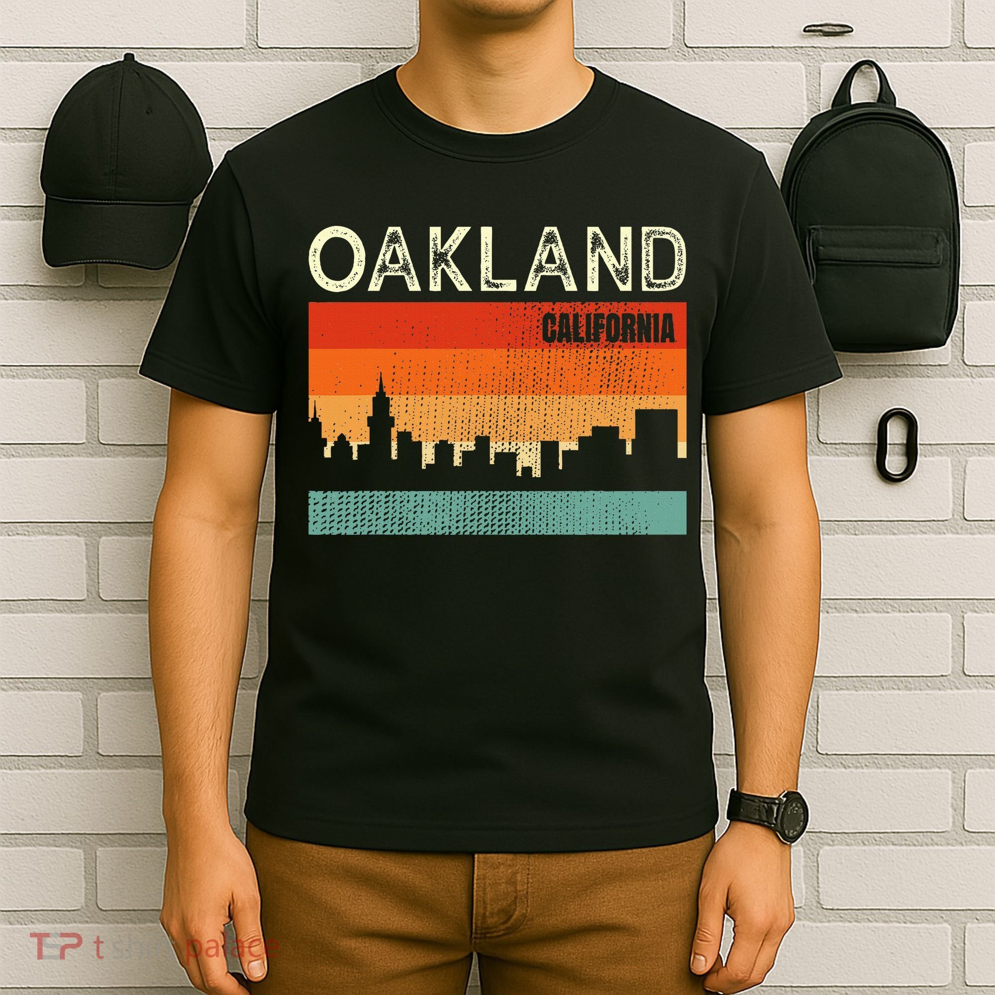 Oakland California Town Skyline T-Shirt