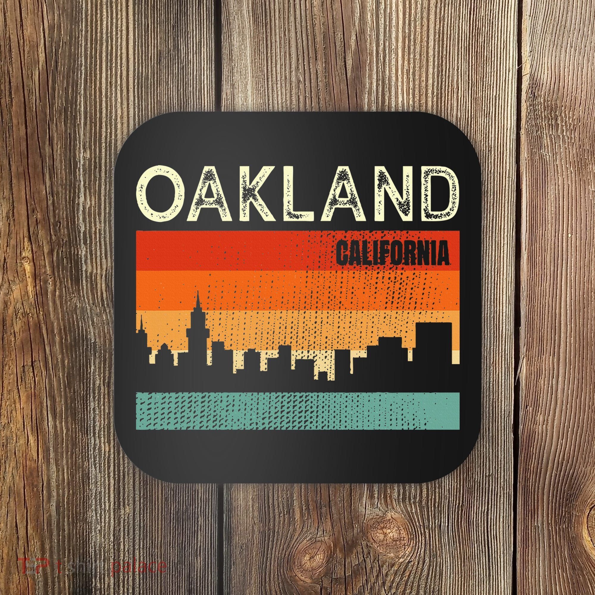 Oakland California Town Skyline Coaster