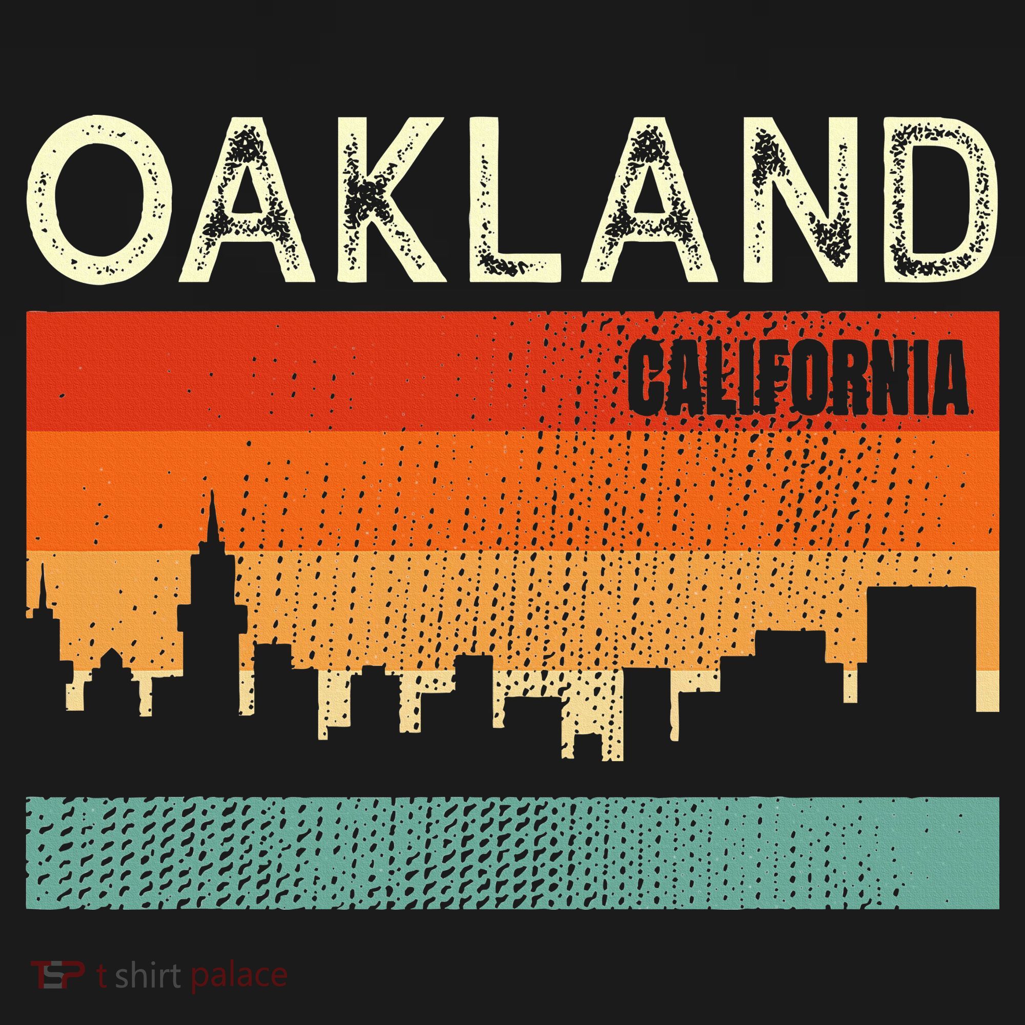 Oakland California Town Skyline Baby Bodysuit