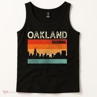 Oakland California Town Skyline Tank Top thumb 2