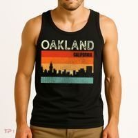 Oakland California Town Skyline Tank Top thumb 3