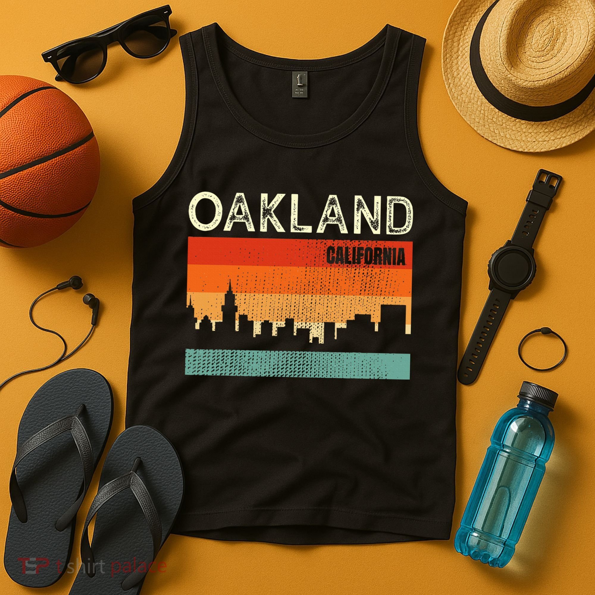 Oakland California Town Skyline Tank Top