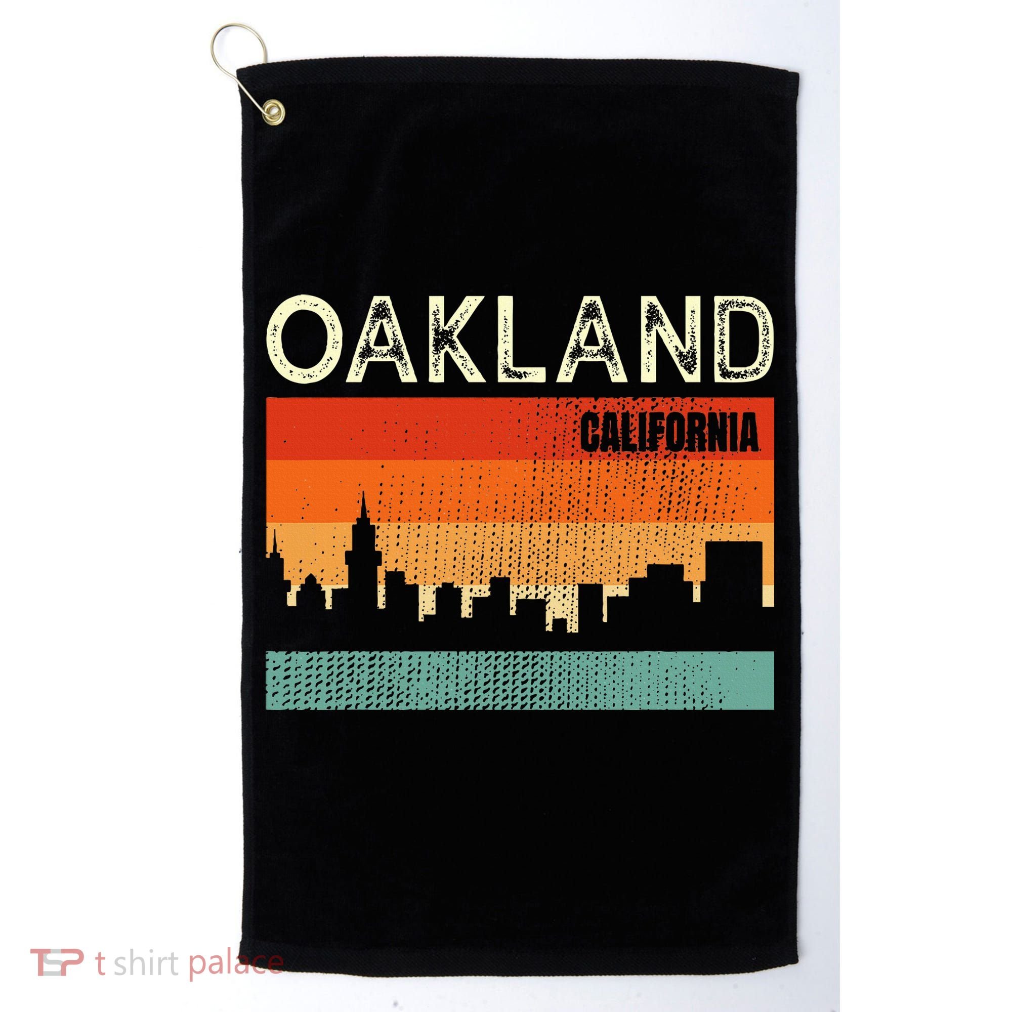 Oakland California Town Skyline Golf Towel