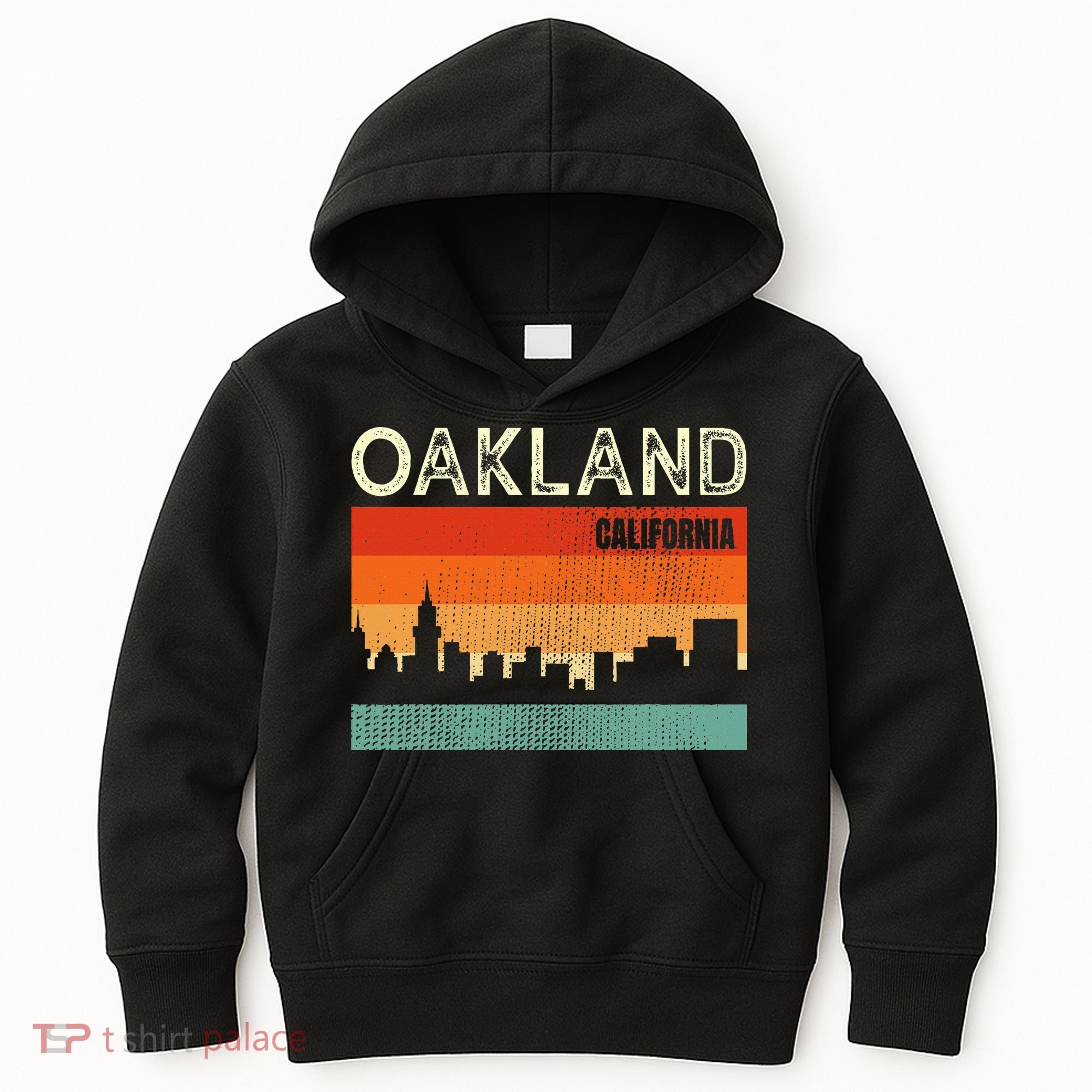 Oakland California Town Skyline Kids Hoodie