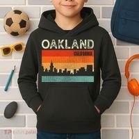 Oakland California Town Skyline Kids Hoodie thumb 2