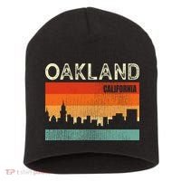 Oakland California Town Skyline Short Acrylic Beanie thumb 0