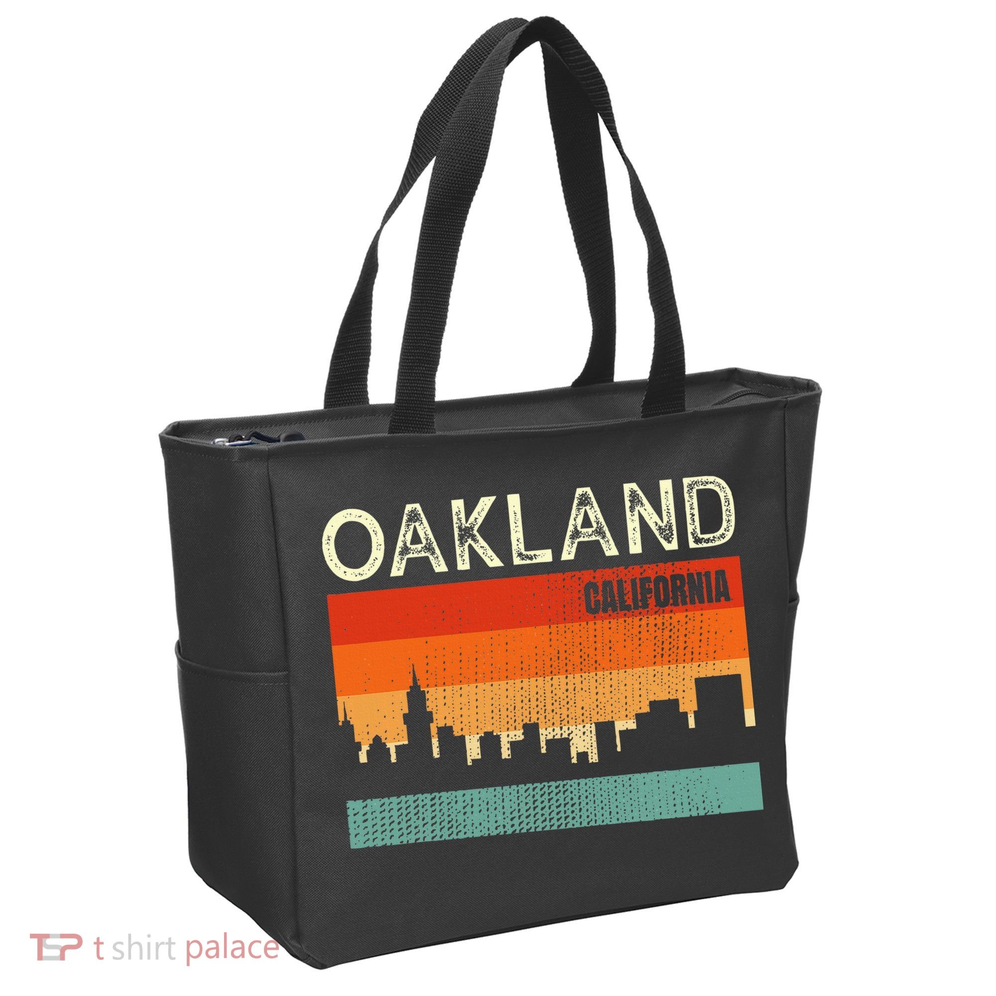 Oakland California Town Skyline Tote Bag