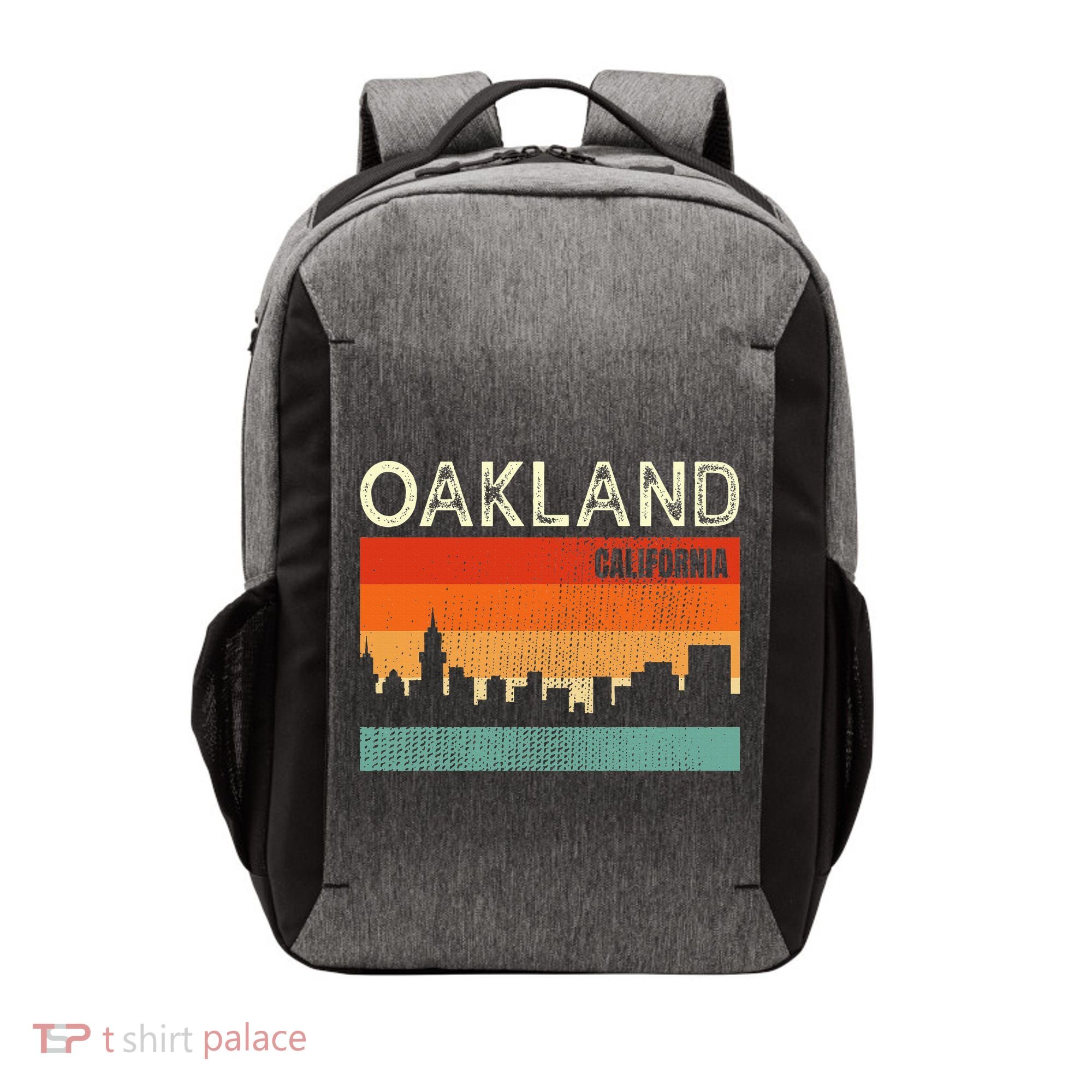 Oakland California Town Skyline Vector Backpack