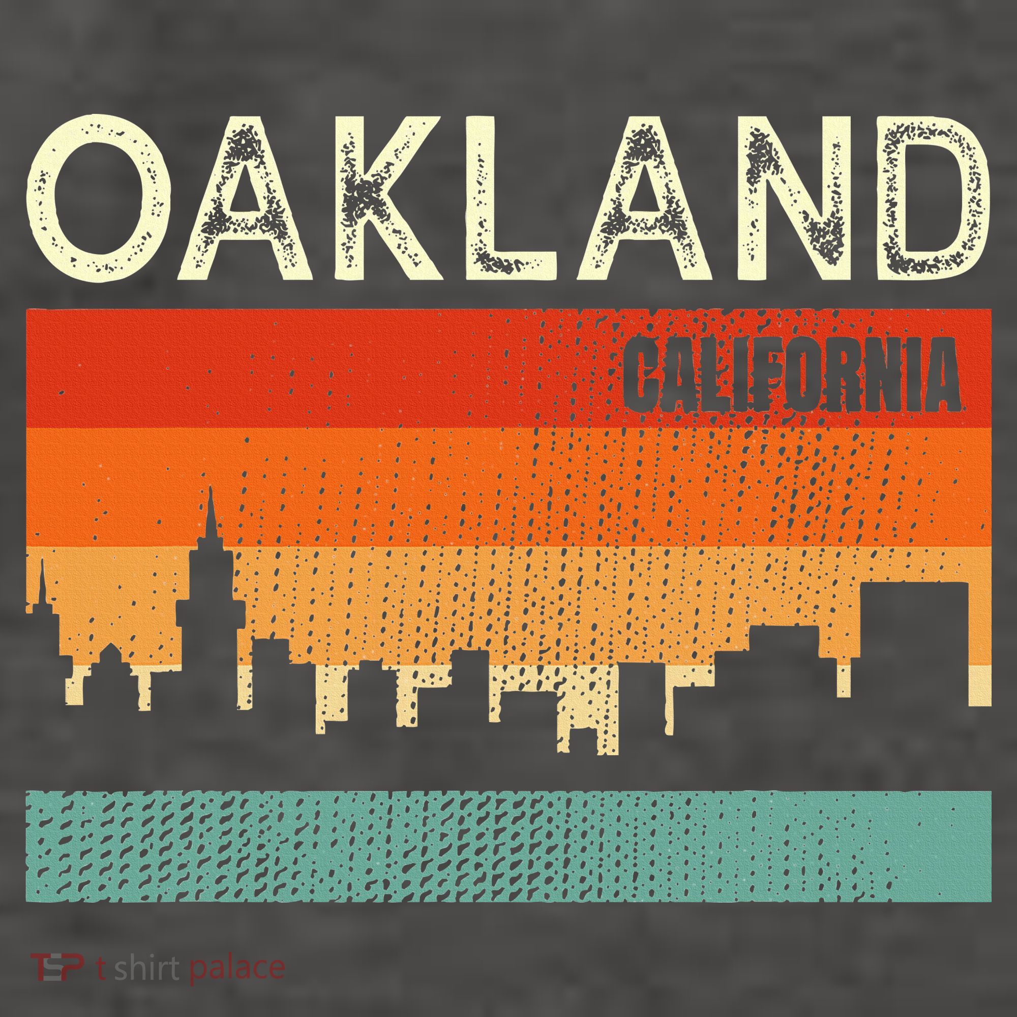 Oakland California Town Skyline Vector Backpack