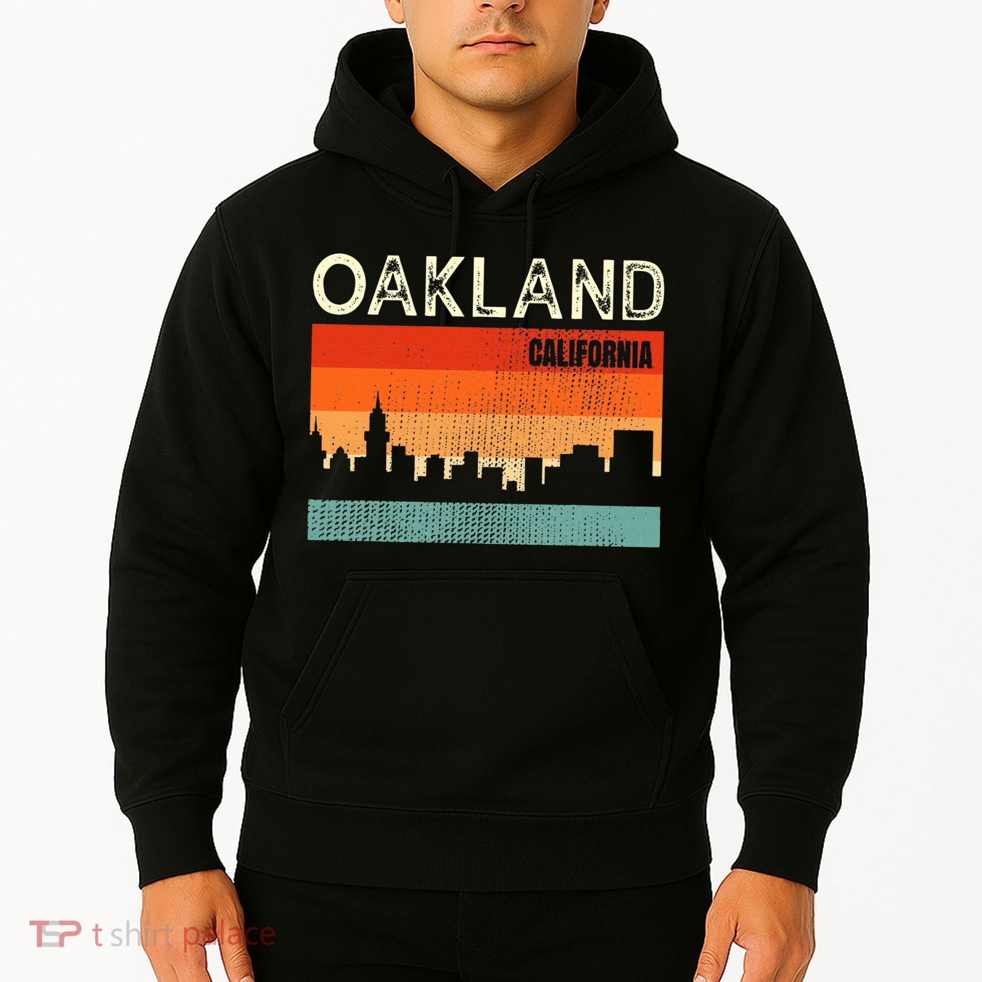 Oakland California Town Skyline Hoodie