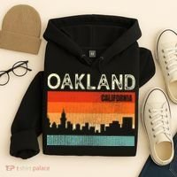 Oakland California Town Skyline Hoodie thumb 4