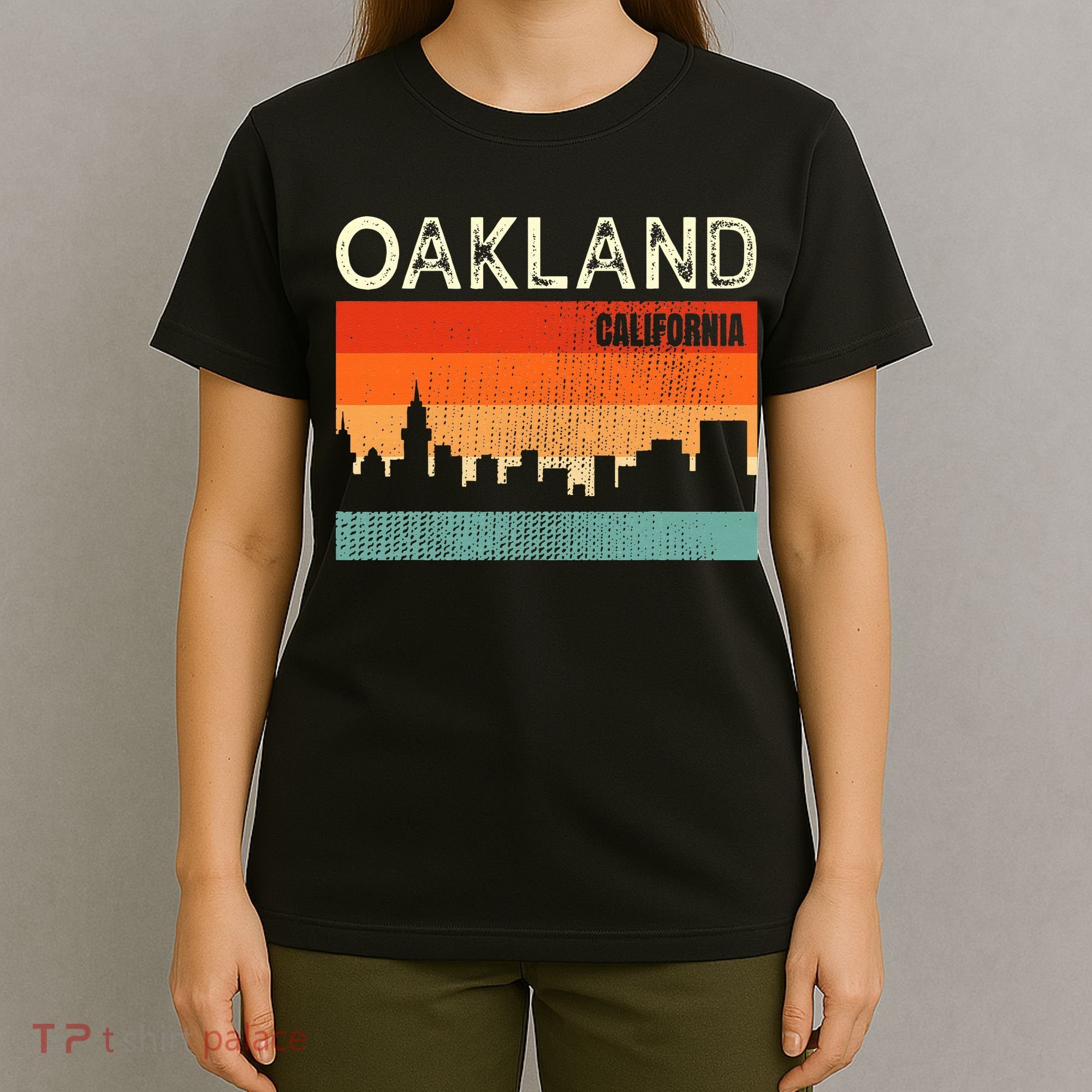 Oakland California Town Skyline T-Shirt