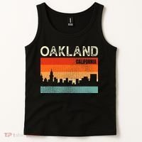 Oakland California Town Skyline Tank Top thumb 2