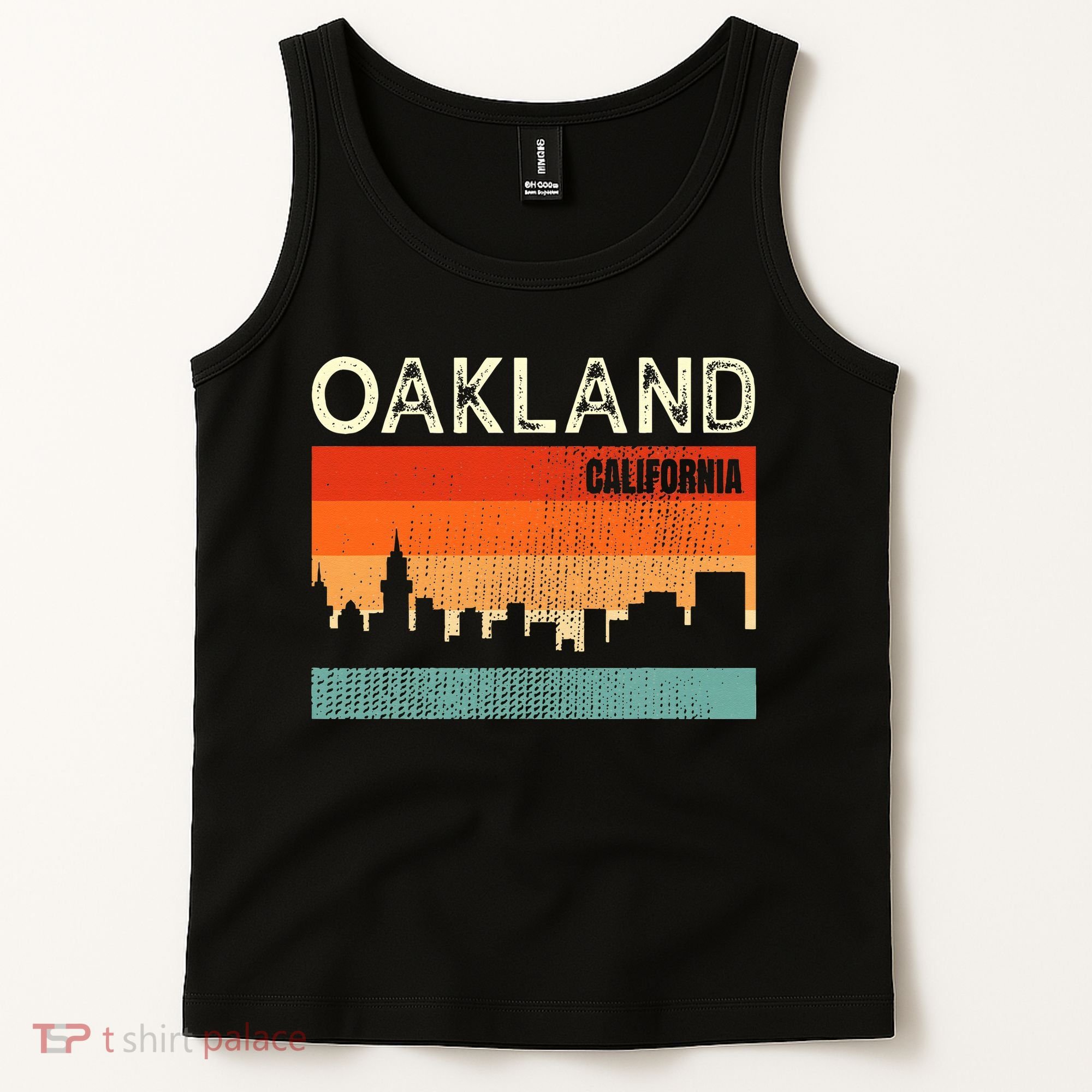 Oakland California Town Skyline Tank Top