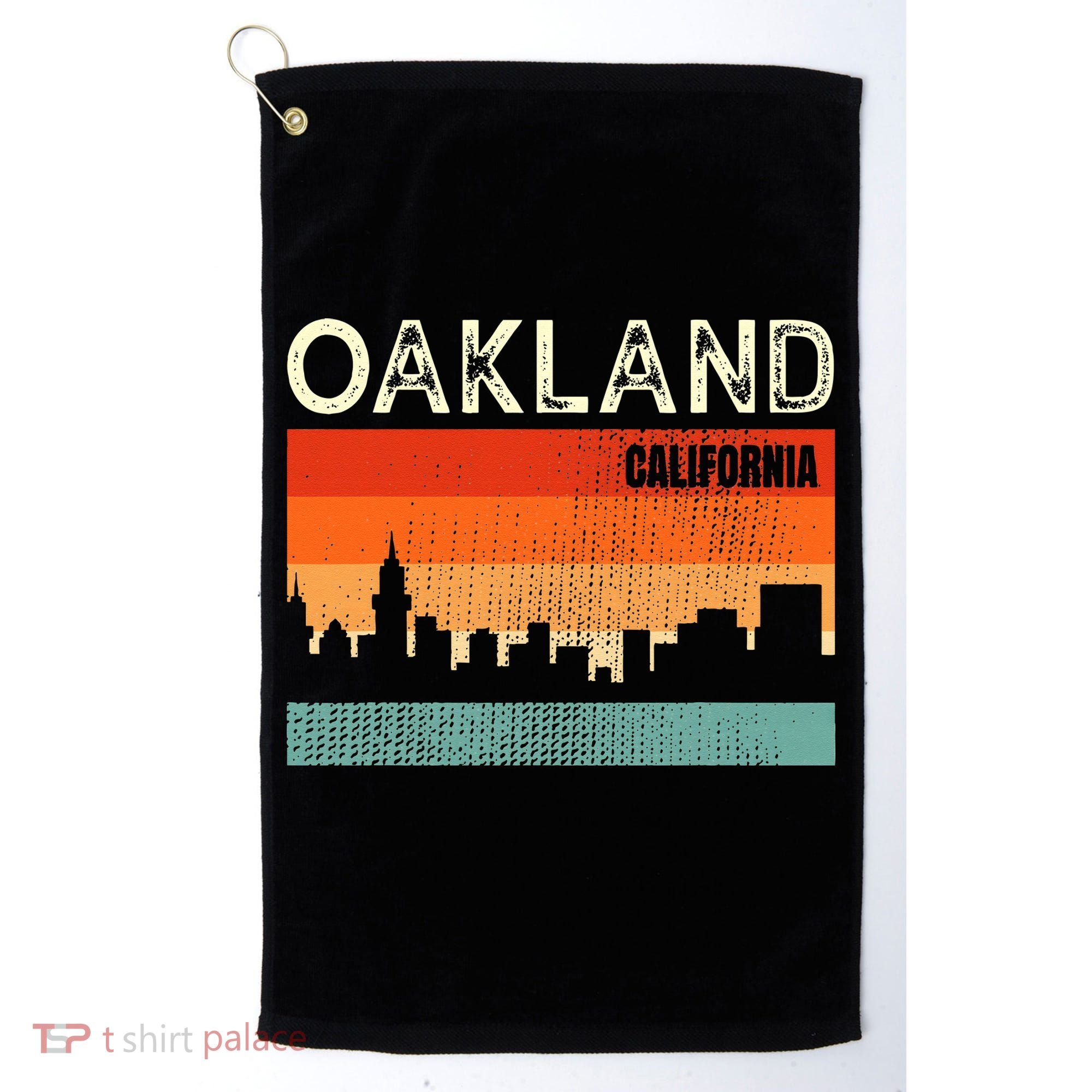 Oakland California Town Skyline Golf Towel