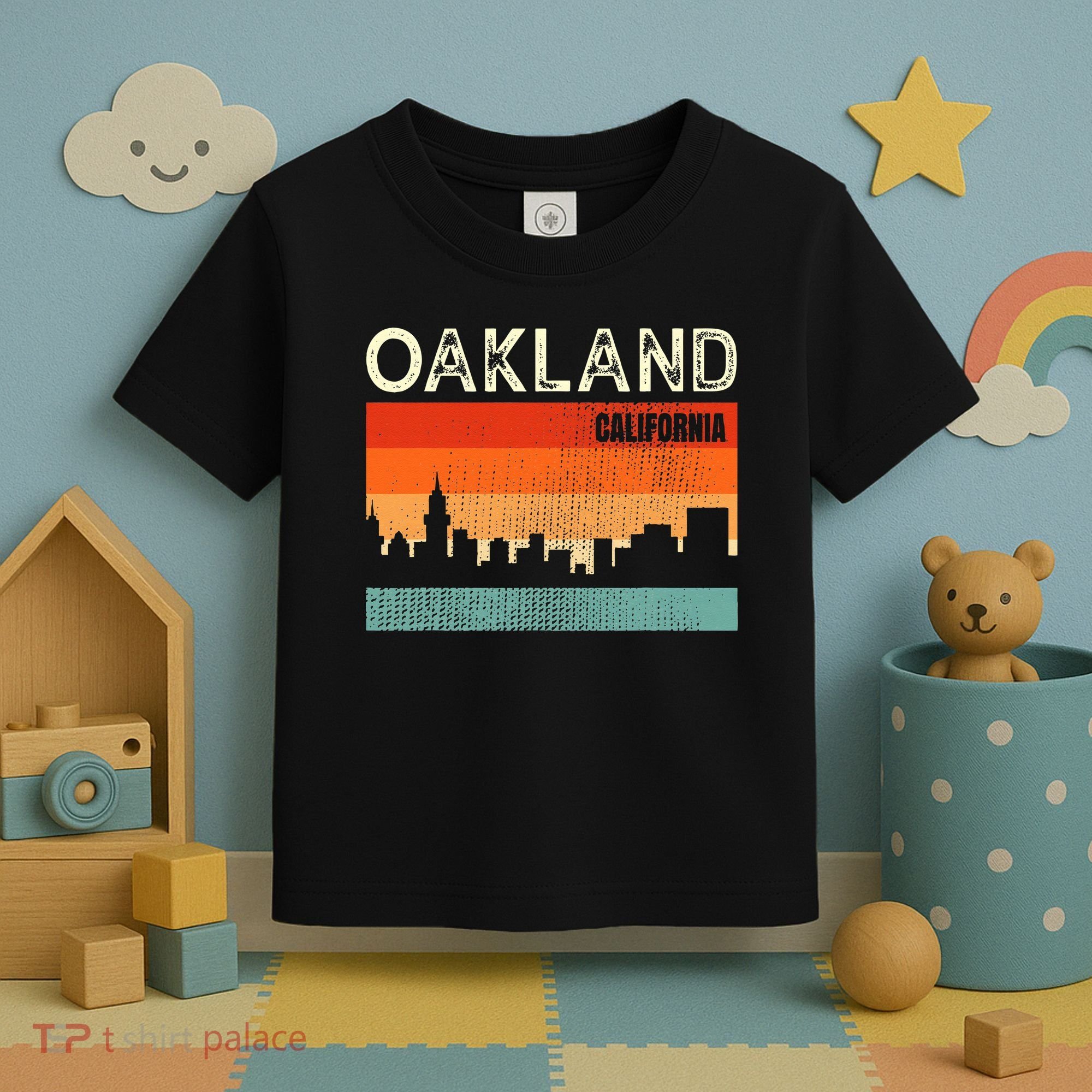 Oakland California Town Skyline Toddler T-Shirt