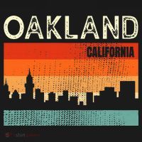 Oakland California Town Skyline Visor thumb 3