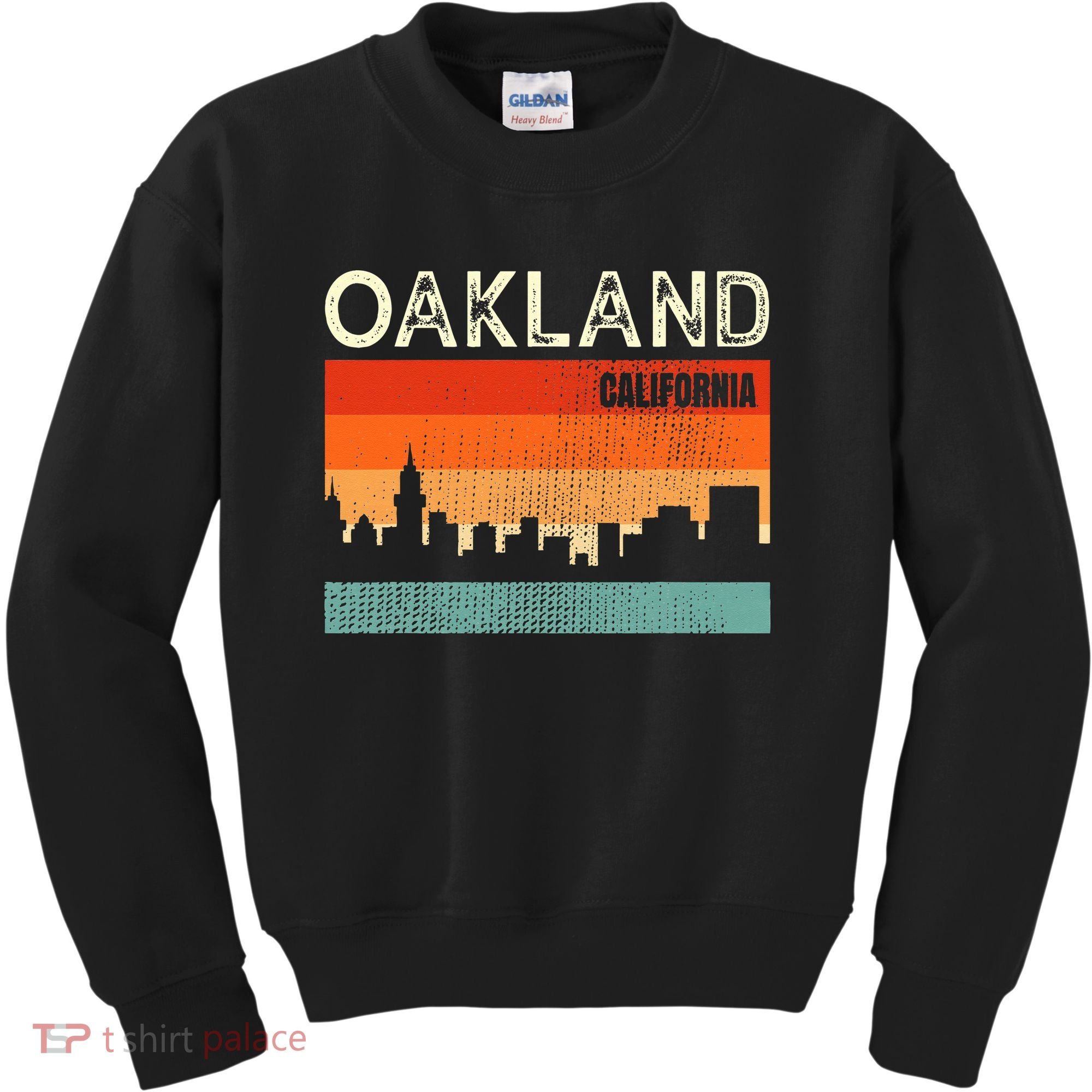 Oakland California Town Skyline Kids Sweatshirt