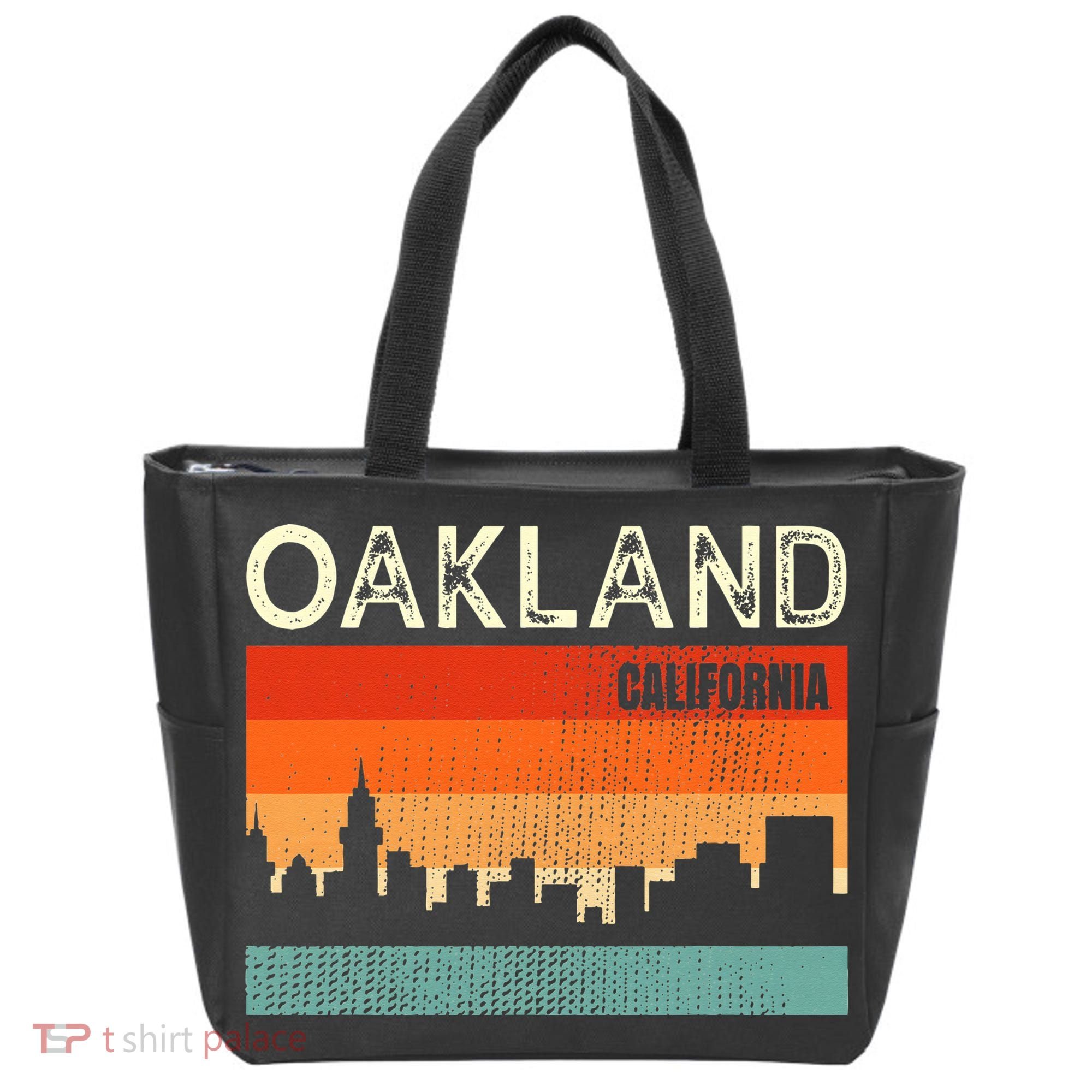 Oakland California Town Skyline Tote Bag