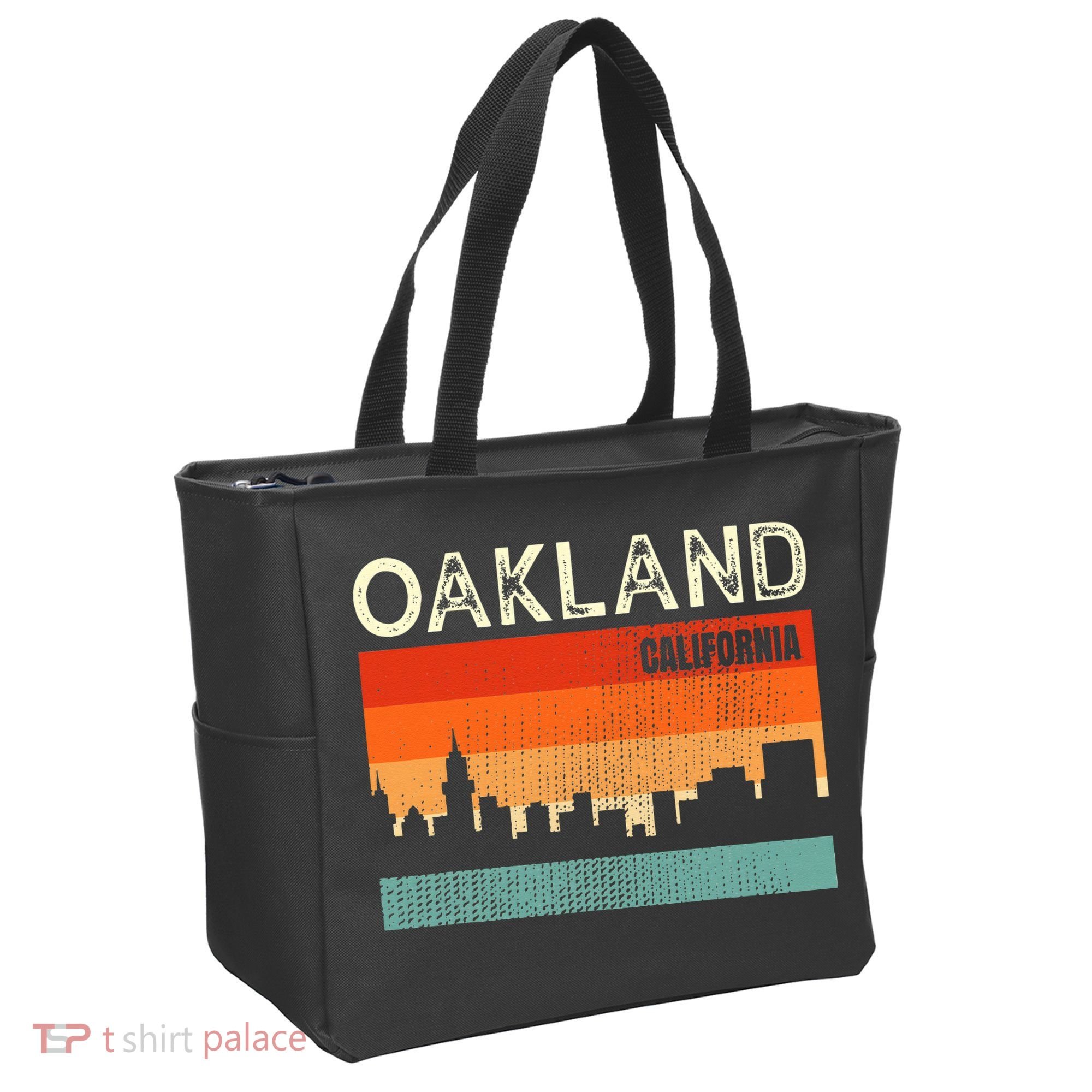 Oakland California Town Skyline Tote Bag