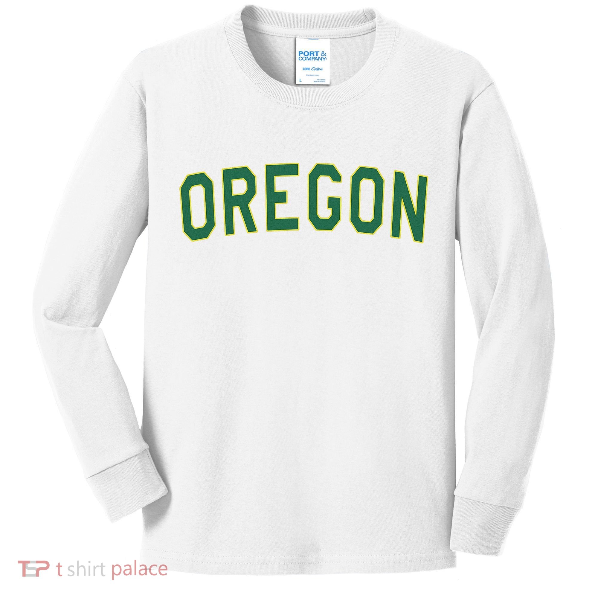Oregon Classic Text Kids Long Sleeve Shirt