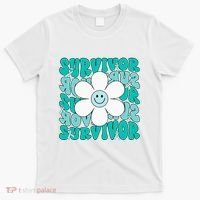 Ovarian Cancer Teal Ribbon Ovarian Cancer Survivor T-Shirt thumb 0