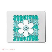 Ovarian Cancer Teal Ribbon Ovarian Cancer Survivor Mousepad thumb 0