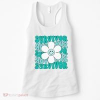 Ovarian Cancer Teal Ribbon Ovarian Cancer Survivor Women's Tank Top thumb 0