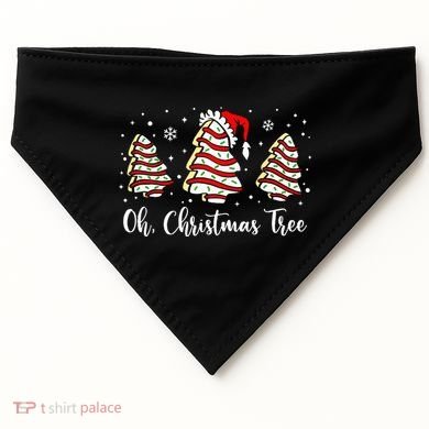 Oh Christmas Tree Cakes Debbie Funny Christmas Snack Cake  USA-Made Doggie Bandana