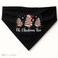 Oh Christmas Tree Cakes Debbie Funny Christmas Snack Cake  USA-Made Doggie Bandana thumb 0