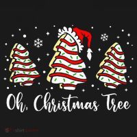 Oh Christmas Tree Cakes Debbie Funny Christmas Snack Cake  Women's Hoodie thumb 2