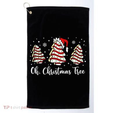 Oh Christmas Tree Cakes Debbie Funny Christmas Snack Cake  Golf Towel
