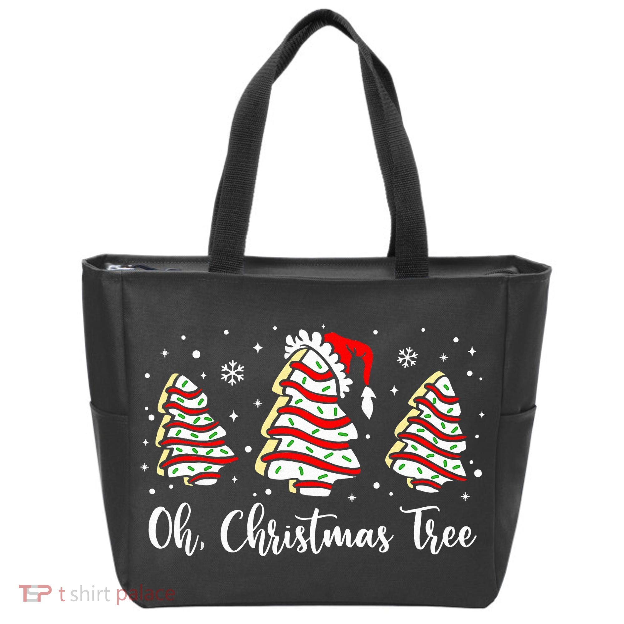 Oh Christmas Tree Cakes Debbie Funny Christmas Snack Cake  Tote Bag
