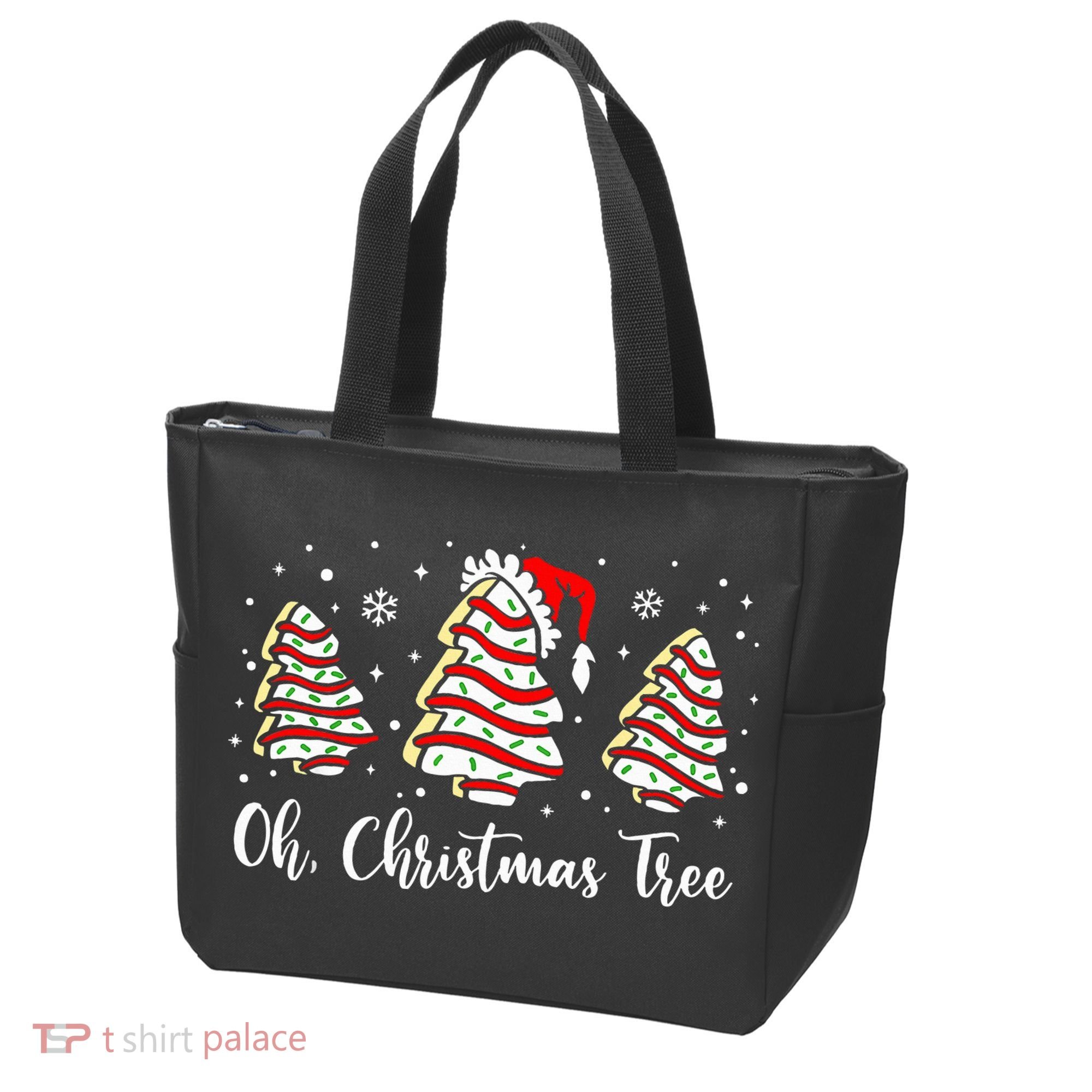 Oh Christmas Tree Cakes Debbie Funny Christmas Snack Cake  Tote Bag