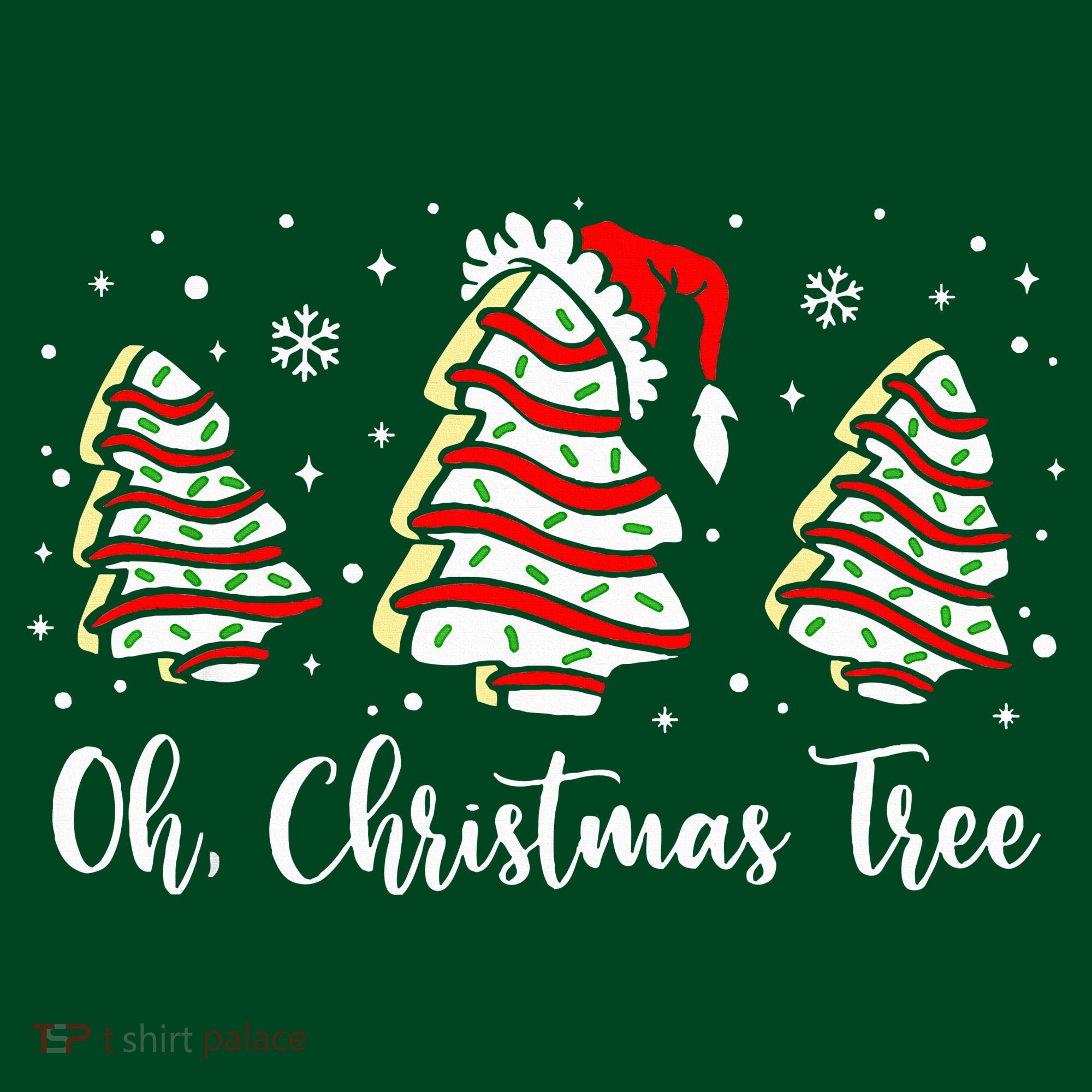 Oh Christmas Tree Cakes Debbie Funny Christmas Snack Cake  Hoodie