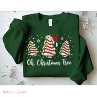 Oh Christmas Tree Cakes Debbie Funny Christmas Snack Cake  Sweatshirt thumb 2