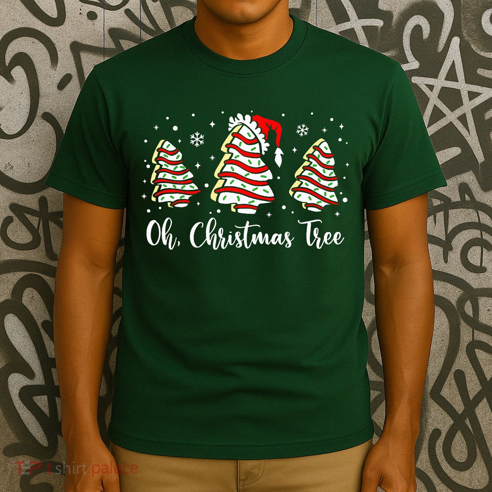 Oh Christmas Tree Cakes Debbie Funny Christmas Snack Cake  T-Shirt