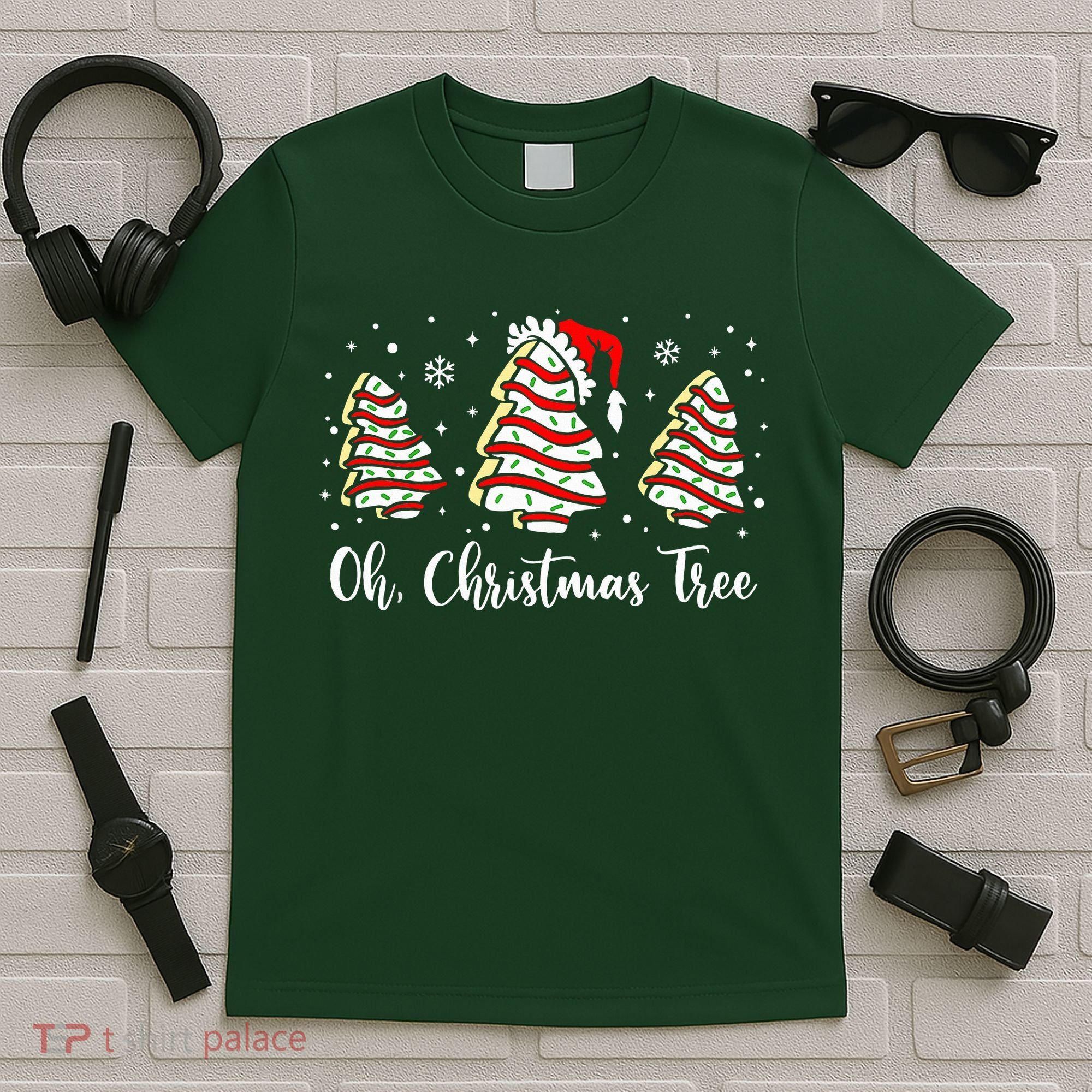 Oh Christmas Tree Cakes Debbie Funny Christmas Snack Cake  T-Shirt