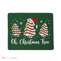 Oh Christmas Tree Cakes Debbie Funny Christmas Snack Cake  Mousepad thumb 0