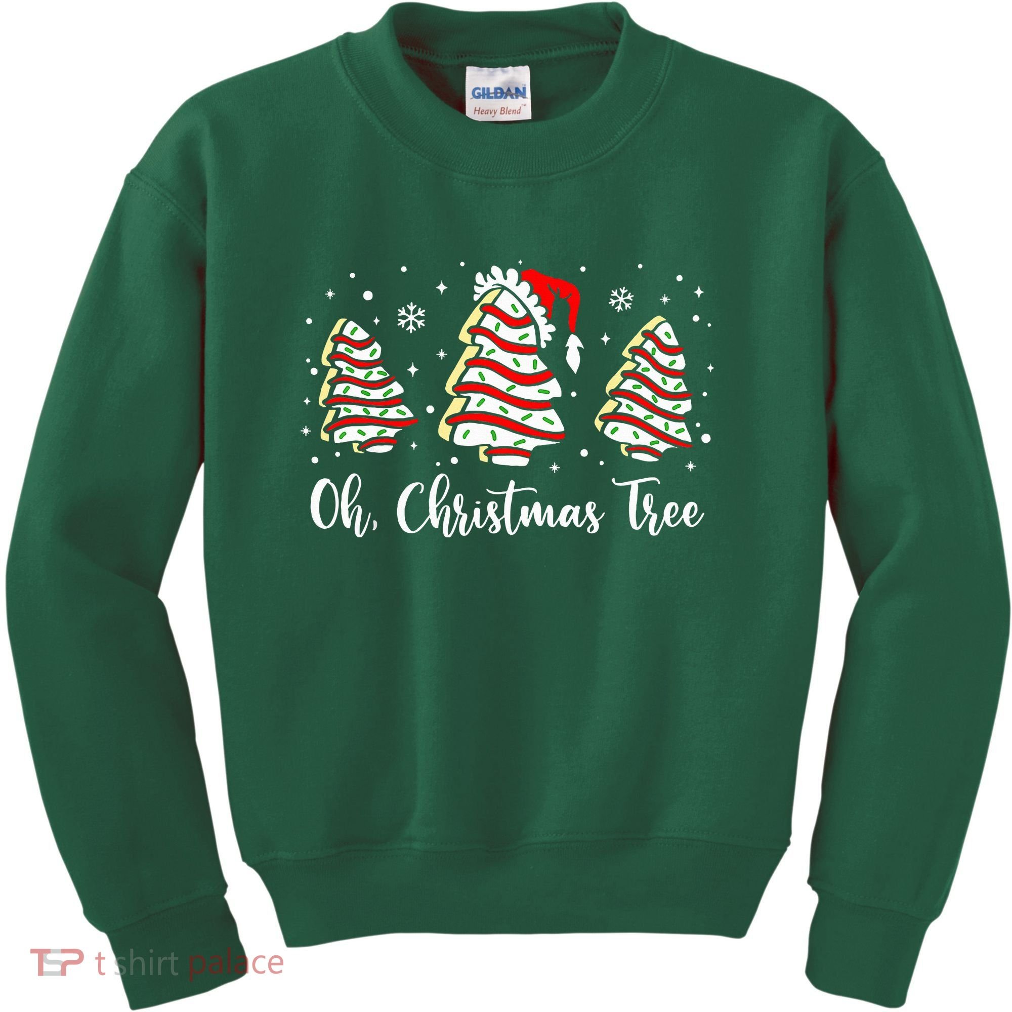 Oh Christmas Tree Cakes Debbie Funny Christmas Snack Cake  Kids Sweatshirt