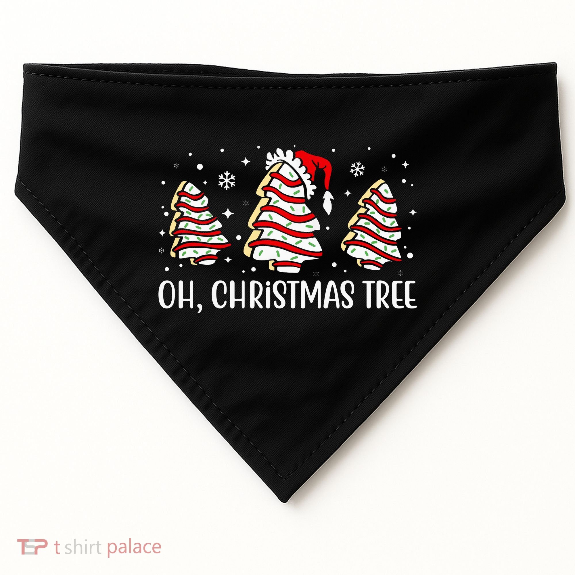 Oh Christmas Tree Cookie Festive Holiday USA-Made Doggie Bandana