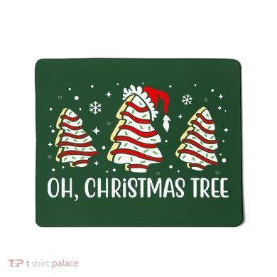 Oh Christmas Tree Cookie Festive Holiday Mousepad